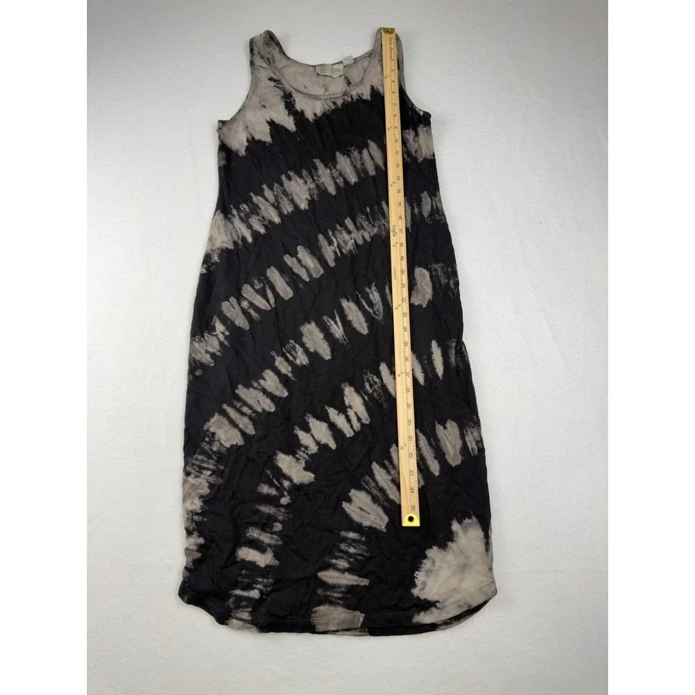Saturday Sunday Anthropologie Tie Dye Midi Dress Black Grey Sleeveless L - Picture 5 of 8